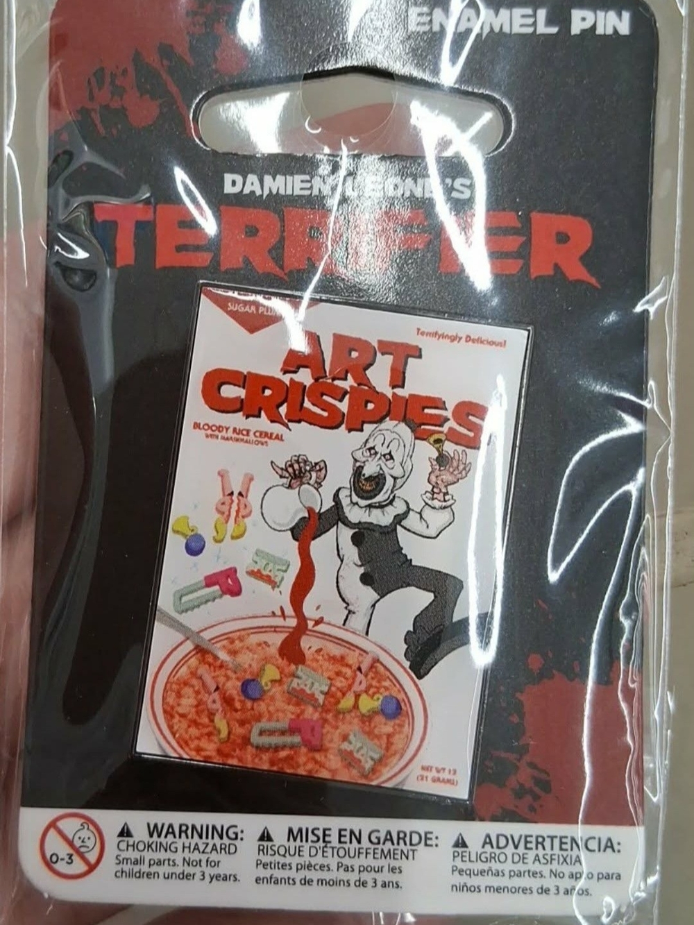 New Terrifier Art Crispies Pin